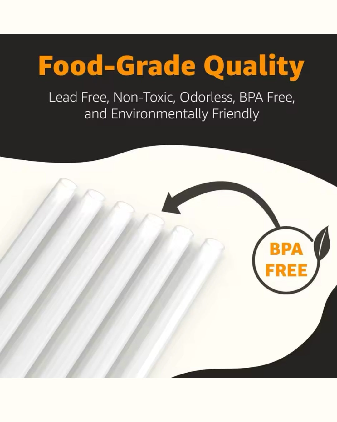 Re-usable Plastic Straw for Tumbler | 6 PCS